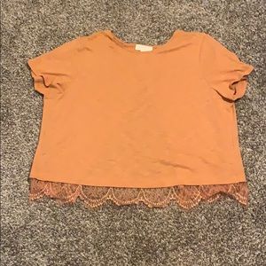 Orange Top with lace